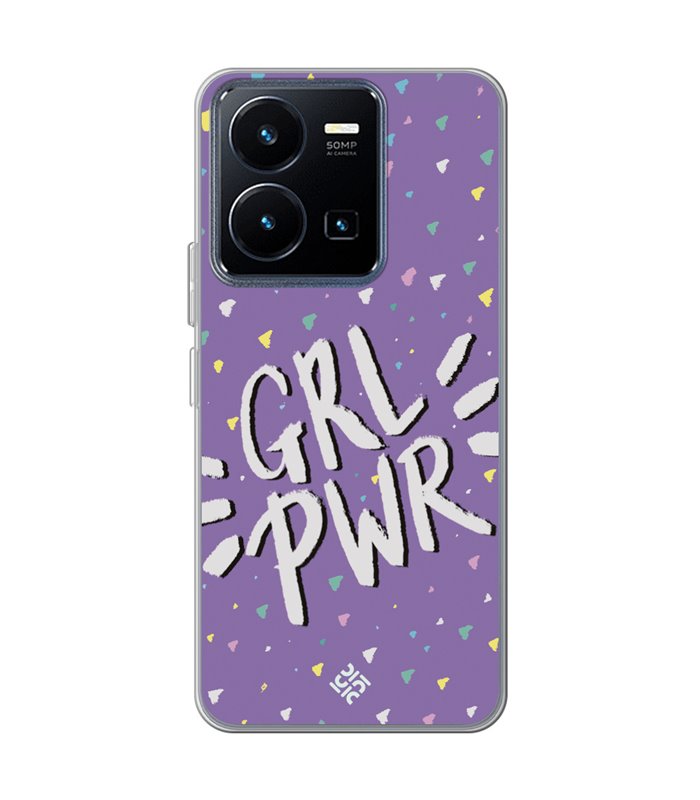 Funda para [ Vivo Y22s ] Dibujo Frases Guays [ GRL Power ] de Silicona Flexible para Smartphone