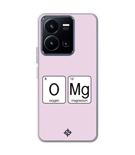 Funda para [ Vivo Y22s ] Dibujo Frases Guays [ Oxigeno + Magnesio - OMG ] de Silicona Flexible para Smartphone