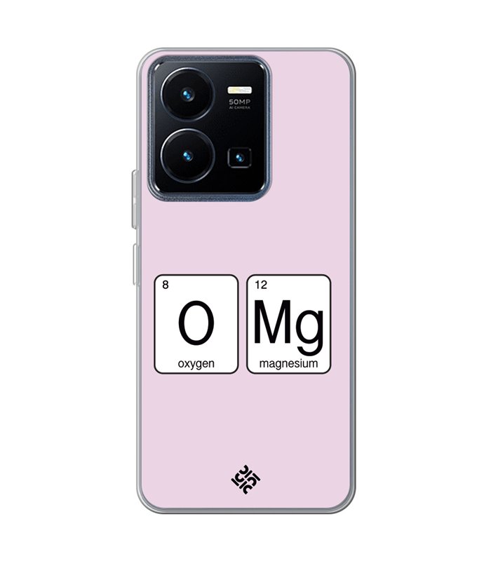 Funda para [ Vivo Y22s ] Dibujo Frases Guays [ Oxigeno + Magnesio - OMG ] de Silicona Flexible para Smartphone