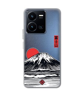 Funda para [ Vivo Y22s ] Dibujo Japones [ Monte Fuji ] de Silicona Flexible para Smartphone