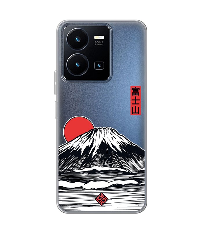 Funda para [ Vivo Y22s ] Dibujo Japones [ Monte Fuji ] de Silicona Flexible para Smartphone