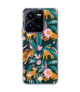 Funda para [ Vivo Y22s ] Dibujo Mascotas [ Estampado Animales de Selva ] de Silicona Flexible para Smartphone