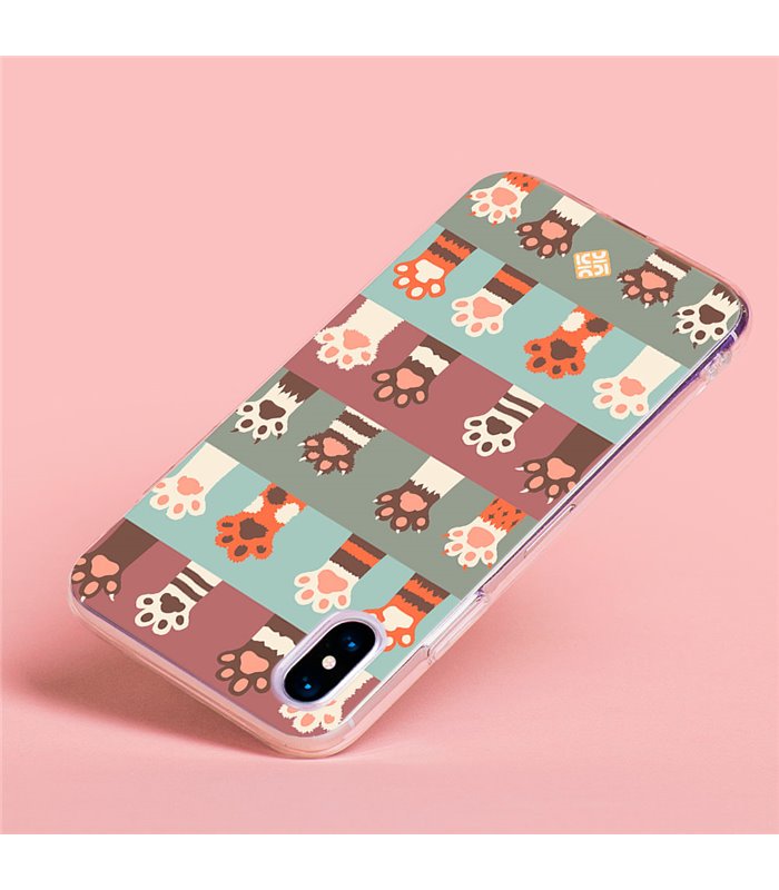 Funda para [ Vivo Y22s ] Dibujo Mascotas [ Zarpas de Gatos ] de Silicona Flexible para Smartphone