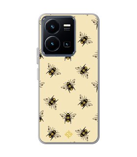 Funda para [ Vivo Y22s ] Dibujo Mascotas [ Abejas Ilustracion ] de Silicona Flexible para Smartphone