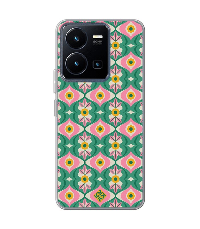 Funda para [ Vivo Y22s ] Dibujos Retro [ Tercer Ojo - Caleidoscopio ] de Silicona Flexible para Smartphone