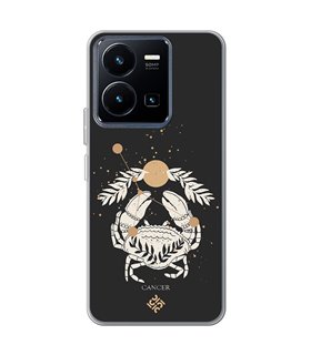 Funda para [ Vivo Y22s ] Dibujo Zodiaco [ Signo Zodiacal - Cancer ] de Silicona Flexible para Smartphone