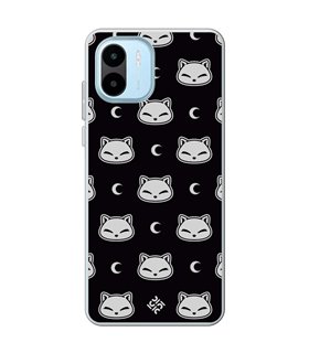 Funda para [ Xiaomi Redmi A1 ] Dibujo Cute [ Gato Negro Lunar ] de Silicona Flexible para Smartphone