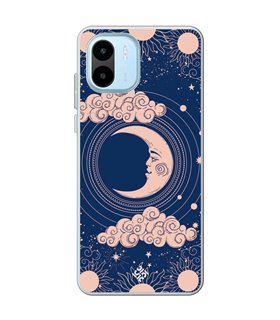 Funda para [ Xiaomi Redmi A1 ] Dibujo Esotérico [ Luna Creciente - Dibujo Místico Astrologico ] de Silicona Flexible
