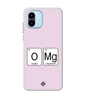 Funda para [ Xiaomi Redmi A1 ] Dibujo Frases Guays [ Oxigeno + Magnesio - OMG ] de Silicona Flexible