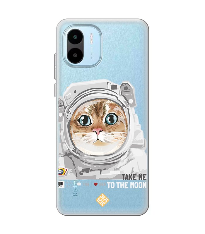 Funda para [ Xiaomi Redmi A1 ] Dibujo Mascotas [ Gato Astronauta - Take Me To The Moon ] 