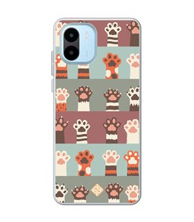 Funda para [ Xiaomi Redmi A1 ] Dibujo Mascotas [ Zarpas de Gatos ] de Silicona Flexible