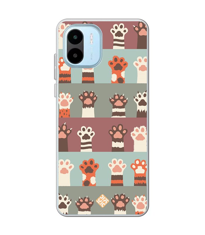 Funda para [ Xiaomi Redmi A1 ] Dibujo Mascotas [ Zarpas de Gatos ] de Silicona Flexible