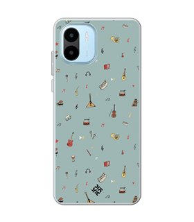 Funda para [ Xiaomi Redmi A1 ] Diseño Música [ Collage Instrumentos Musicales ] de Silicona Flexible