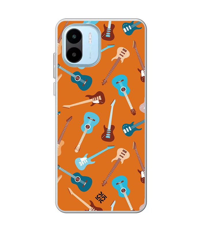 Funda para [ Xiaomi Redmi A1 ] Diseño Música [ Tipos de Guitarra ] de Silicona Flexible para Smartphone