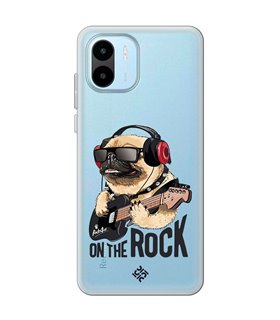 Funda para [ Xiaomi Redmi A1 ] Diseño Música [ Pug Perro con Auriculares ] de Silicona Flexible