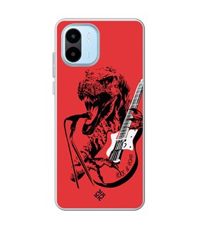 Funda para [ Xiaomi Redmi A1 ] Diseño Música [ Rock & Roar - Dinosaurio Tocando la Guitarra ] 