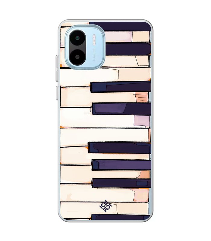 Funda para [ Xiaomi Redmi A1 ] Diseño Música [ Teclas de Piano ] de Silicona Flexible