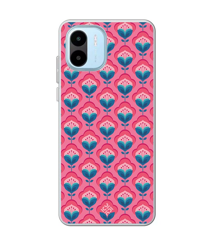 Funda para [ Xiaomi Redmi A1 ] Dibujos Retro [ Algodones Rosa - Caleidoscopio ] de Silicona