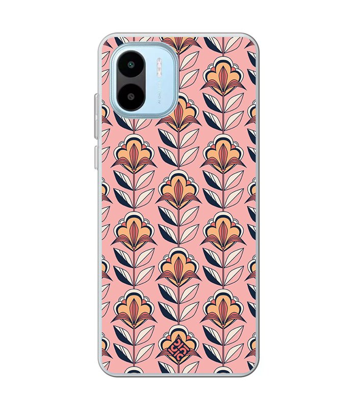 Funda para [ Xiaomi Redmi A1 ] Dibujos Retro [ Planta con Fondo Rosa - Retro ] de Silicona