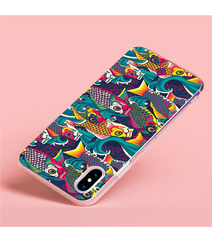 Funda para [ Xiaomi Redmi A1 ] Dibujo Auténtico [ Serpentina de Carpas Koinobori, Mangas de Viento ] de Silicona