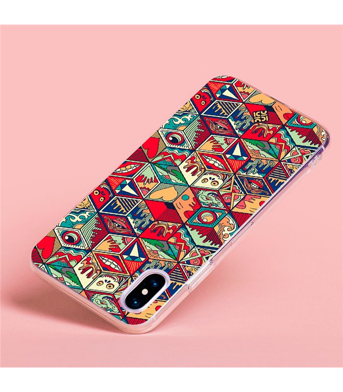 Funda para [ Xiaomi Redmi A1 ] Dibujo Auténtico [ Diseño Doodle Arte con Elementos Ornamentales ] de Silicona