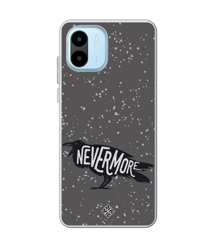 Funda para [ Xiaomi Redmi A1 ] Dibujo Auténtico [ Cuervo Never More ] de Silicona Flexible para Smartphone 