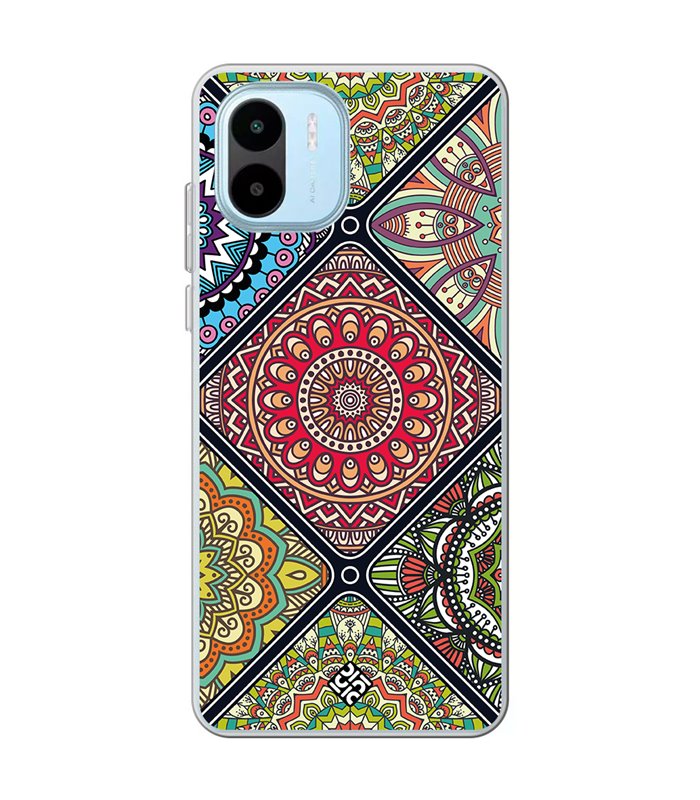 Funda para [ Xiaomi Redmi A1 ] Dibujo Auténtico [ Motivos Mandala ] de Silicona Flexible para Smartphone 