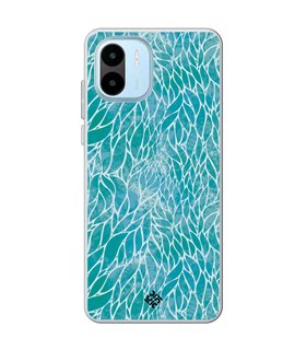 Funda para [ Xiaomi Redmi A1 ] Dibujo Auténtico [ Patron Abstracto Azul ] de Silicona Flexible