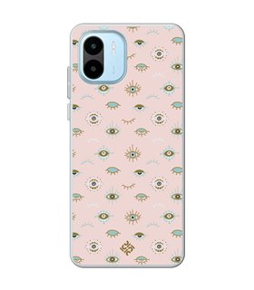 Funda para [ Xiaomi Redmi A1 ] Dibujo Auténtico [ Ojo de Hamsa Colores Pastel ] de Silicona