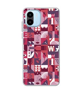 Funda para [ Xiaomi Redmi A1 ] Dibujo Auténtico [ Collage Vino ] de Silicona Flexible