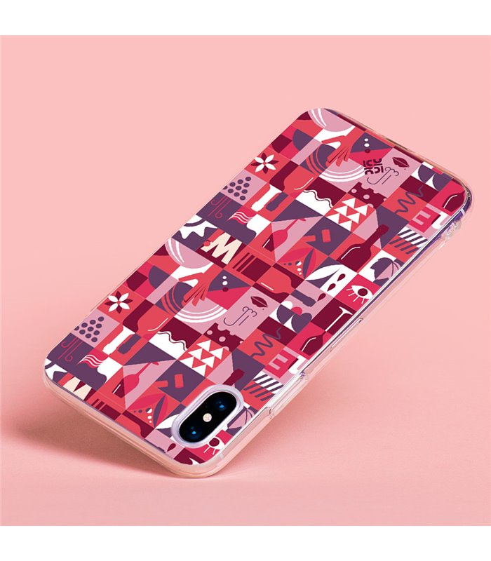 Funda para [ Xiaomi Redmi A1 ] Dibujo Auténtico [ Collage Vino ] de Silicona Flexible