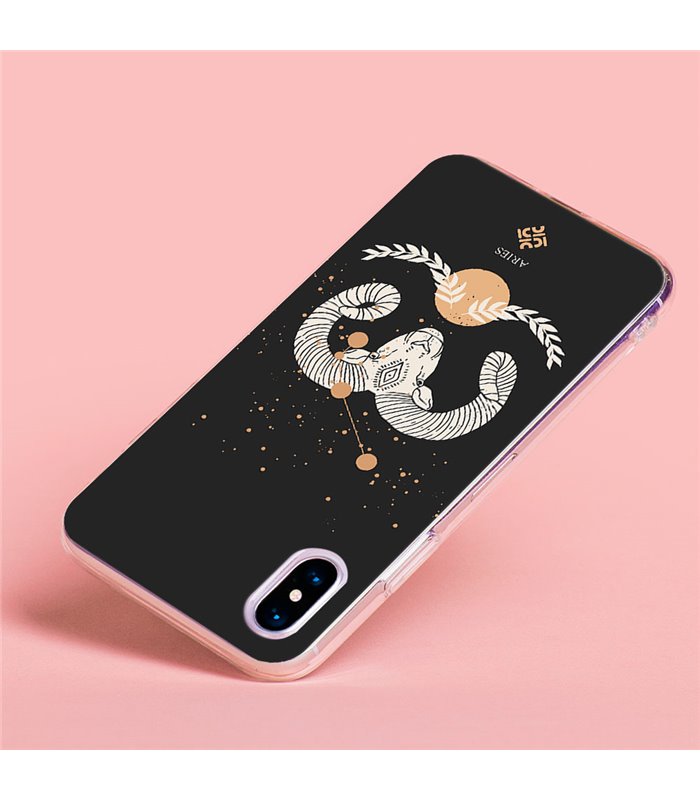 Funda para [ Xiaomi Redmi A1 ] Dibujo Zodiaco [ Signo Zodiacal - Aries ] de Silicona Flexible para Smartphone 