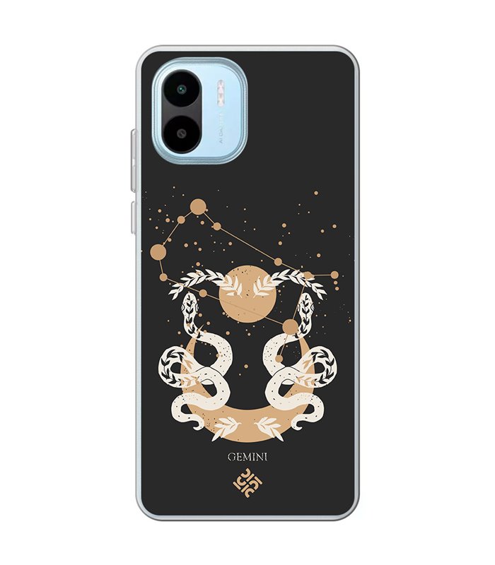 Funda para [ Xiaomi Redmi A1 ] Dibujo Zodiaco [ Signo Zodiacal - Geminis ] de Silicona Flexible para Smartphone 