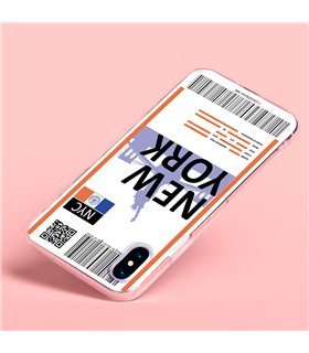 Funda para [ Xiaomi Redmi A1 ] Billete de Avión [ New York ] de Silicona Flexible para Smartphone 