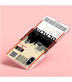 Funda para [ Xiaomi Redmi A1 ] Billete de Avión [ Berlín ] de Silicona Flexible para Smartphone 