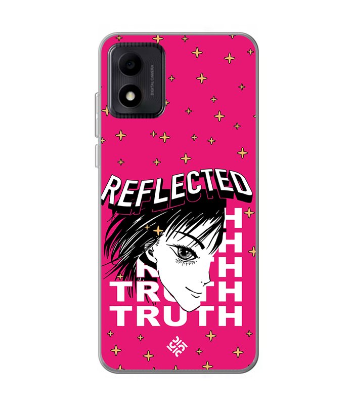 Funda para [ TCL 305i ] Dibujos Frikis [ Chica Manga Reflected Truth ] de Silicona Flexible para Smartphone