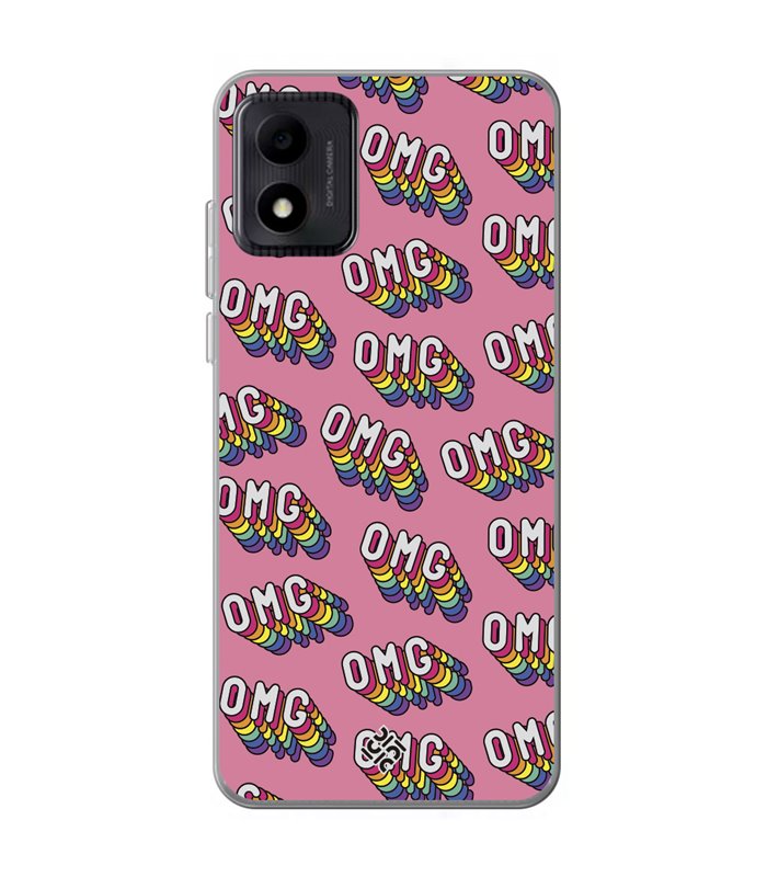 Funda para [ TCL 305i ] Dibujo Frases Guays [ OMG ] de Silicona Flexible para Smartphone