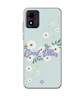 Funda para [ TCL 305i ] Dibujo Frases Guays [ Margaritas Good Vibes ] de Silicona Flexible para Smartphone