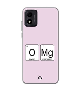 Funda para [ TCL 305i ] Dibujo Frases Guays [ Oxigeno + Magnesio - OMG ] de Silicona Flexible para Smartphone