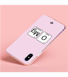Funda para [ TCL 305i ] Dibujo Frases Guays [ Oxigeno + Magnesio - OMG ] de Silicona Flexible para Smartphone