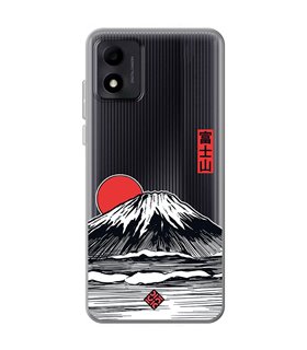 Funda para [ TCL 305i ] Dibujo Japones [ Monte Fuji ] de Silicona Flexible para Smartphone