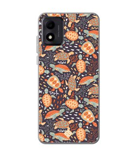 Funda para [ TCL 305i ] Dibujo Mascotas [ Estampado de Tortugas ] de Silicona Flexible para Smartphone