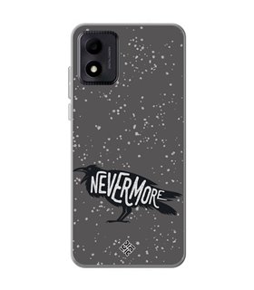 Funda para [ TCL 305i ] Dibujo Auténtico [ Cuervo Never More ] de Silicona Flexible para Smartphone