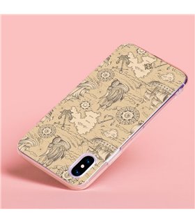 Funda para [ TCL 305i ] Dibujo Auténtico [ Estampado Vintage de Viajes, Aventura ] de Silicona Flexible para Smartphone