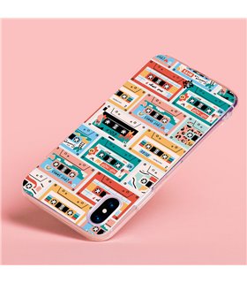 Funda para [ TCL 305i ] Dibujo Auténtico [ Cintas de Cassette ] de Silicona Flexible para Smartphone