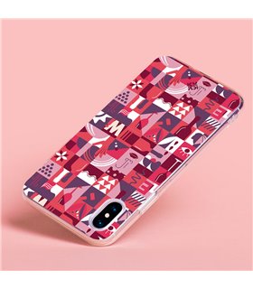 Funda para [ TCL 305i ] Dibujo Auténtico [ Collage Vino ] de Silicona Flexible para Smartphone