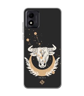 Funda para [ TCL 305i ] Dibujo Zodiaco [ Signo Zodiacal - Tauro ] de Silicona Flexible para Smartphone