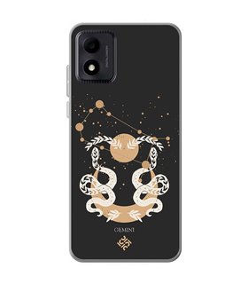 Funda para [ TCL 305i ] Dibujo Zodiaco [ Signo Zodiacal - Geminis ] de Silicona Flexible para Smartphone