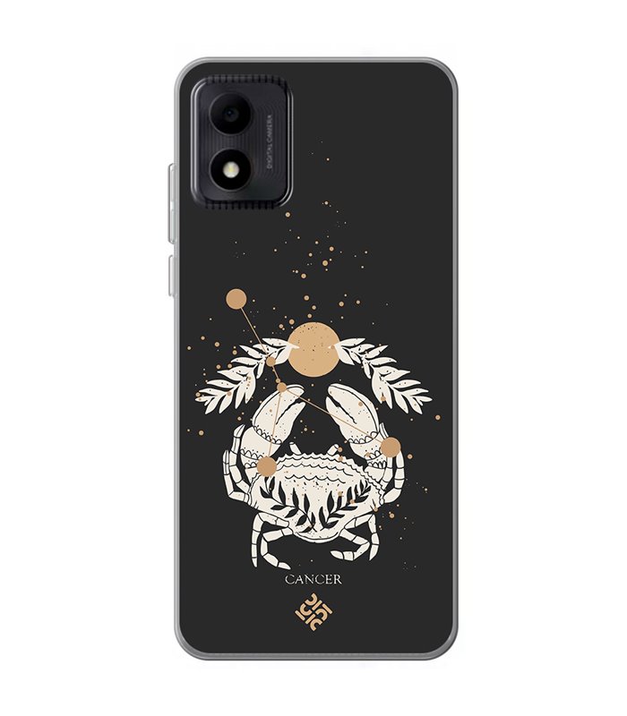 Funda para [ TCL 305i ] Dibujo Zodiaco [ Signo Zodiacal - Cancer ] de Silicona Flexible para Smartphone