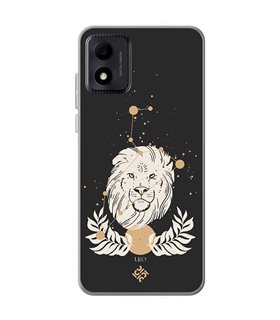 Funda para [ TCL 305i ] Dibujo Zodiaco [ Signo Zodiacal - Leo ] de Silicona Flexible para Smartphone